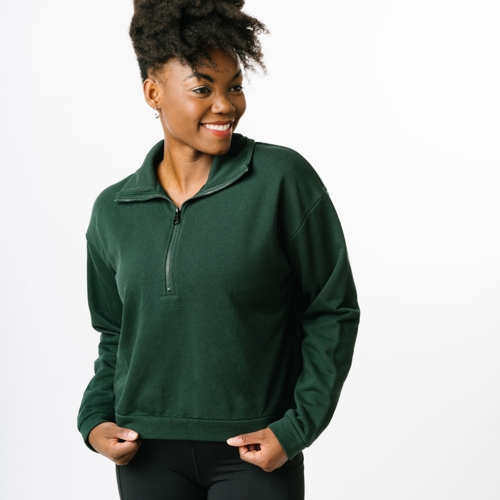 BNWT Zyia Green Classic 1/4 Zip